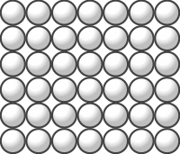 Beads quantitative picture for multiplication 6x7