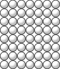 Beads quantitative picture for multiplication 8x7
