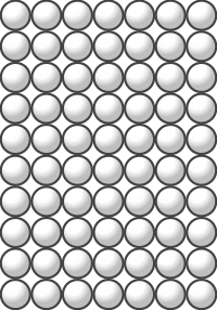 Beads quantitative picture for multiplication 10x7