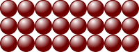 Beads quantitative picture for multiplication 3x8