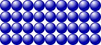 Beads quantitative picture for multiplication 4x9