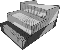 Diamond Pattern Steel Arena Steps