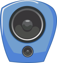 loudspeaker in comic style
