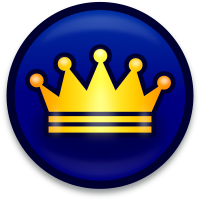 Golden crown symbol - icon
