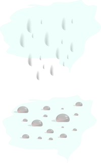 pingos e gotas de chuva