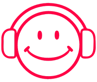 Cartoon Smiley With Headphones