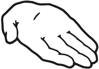 Simple hand extended in offer