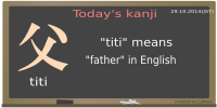 today's kanji-20-titi