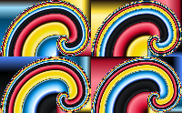 Four Fibonacci Spirals