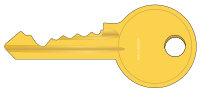 Cylinder lock key