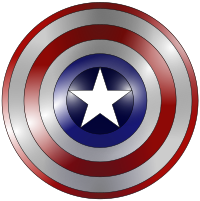 Captain America shield (metal base)
