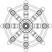 USAF religion pin for Dharmachakra