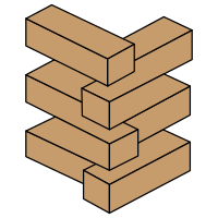 Optical Illusion (stacked bricks)