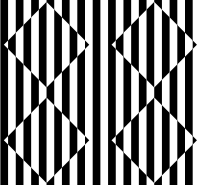 3D optical illusion with inverted diamonds