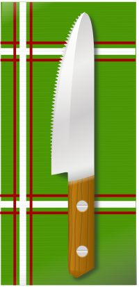 Knife over table