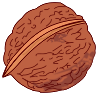walnut colored