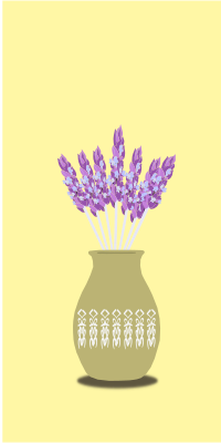 lavender in vase