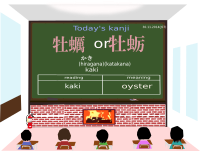 today's kanji 182 kaki