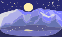 mountains night landscape