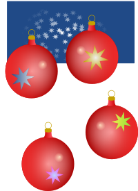 Christmas balls.
