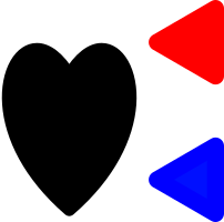 Simple heart rate icon with min/max indicator