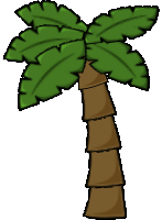 Brighter palm tree