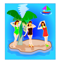 garotas da ilha tropical