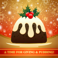 Pudding With Christmassy Bg