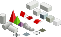 Set of basic isometric figures