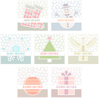 Simple Xmas Cards Set