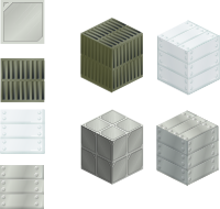 set of metalic tiles