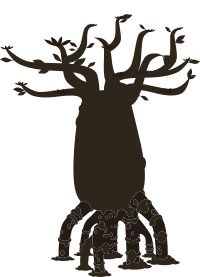Firebog Background Bottletree Silhouette