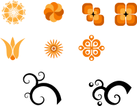 Set of design elements