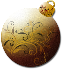 Gold Glass Ornament 2