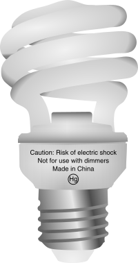 Compact fluorescent light bulb