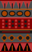 Red Aztec Pattern