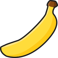 Simple Banana (Outlined)