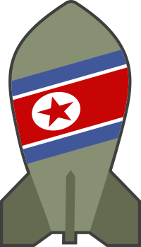 Simple Cartoon North Korea Bomb