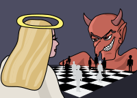 demon vs angel chess game