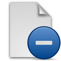 Minus Document Icon