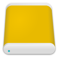 Yellow Hard Drive Icon