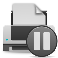 Printer icon paused