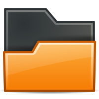folder orange open