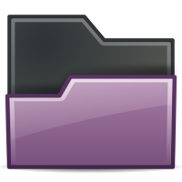 folder violet open