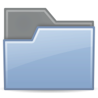 folder blue semitransparent