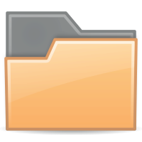 folder orange semitransparent