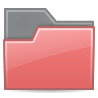 folder red semitransparent