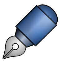 Blue fontain pen