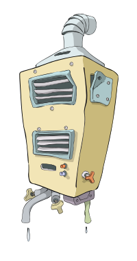 Broken water heater
