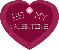 Be My Valentine Heart Shaped Gift Tag